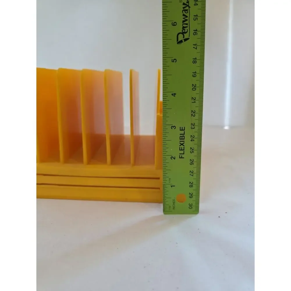 Max Klein plastic yellow desk accessory vintage MCM retro pen holder